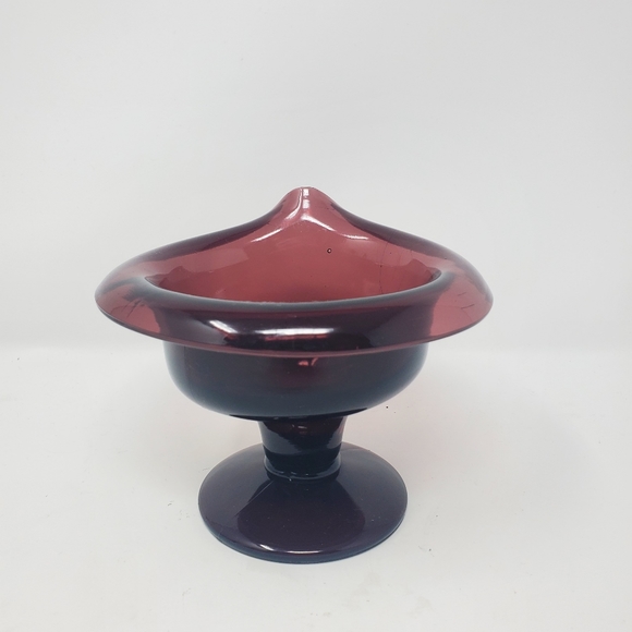 VTG Purple Amethyst Jack in the Pulpit Glass Bowl Dish - Picture 3 of 3